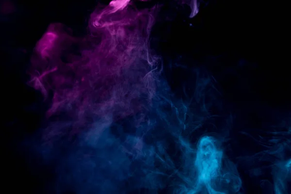 Cloud Blue Pink Smoke Black Isolated Background Background Smoke Vap — Stock Photo, Image