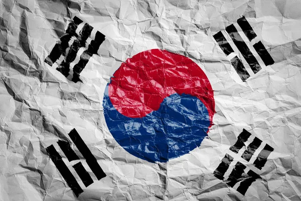 Εθνική Σημαία Της Νότιας Κορέ — Φωτογραφία Αρχείου