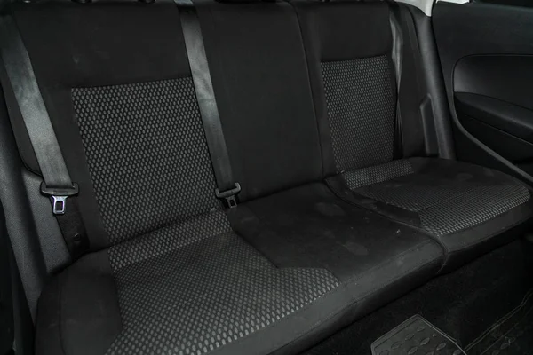 Novosibirsk Russia October 2019 Volkswagen Polo Close Black Rear Seats — 스톡 사진