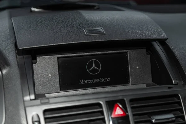 Novosibirsk Russia November 2019 Mercedes Benz Class Close Dashboard Information — Stock Photo, Image