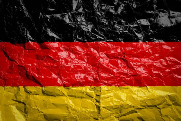 National Flag Germany Crumpled Paper Flag Printed Sheet Flag Image — Stock Photo, Image