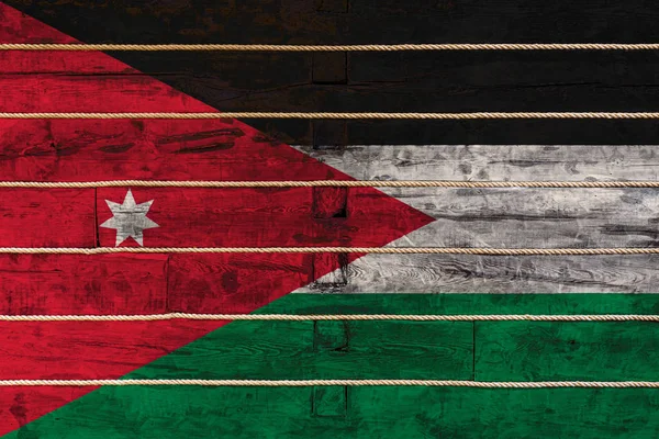 Εθνική Σημαία Της Ιορδανίας — Φωτογραφία Αρχείου