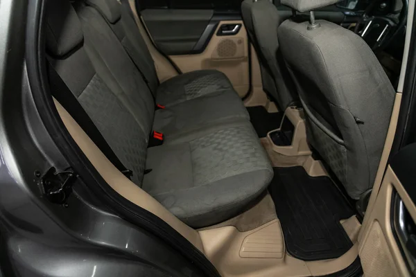 Novosibirsk Rusia Noviembre 2019 Land Rover Freelander Diseño Interior Asientos — Foto de Stock