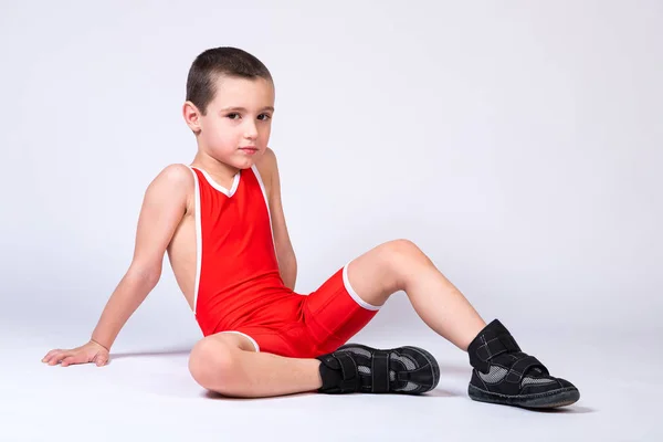 The concept of a little fighter athlete. — Stock Photo, Image