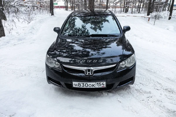 Novosibirsk, Rusia 17 de diciembre de 2019: Honda Civic — Foto de Stock