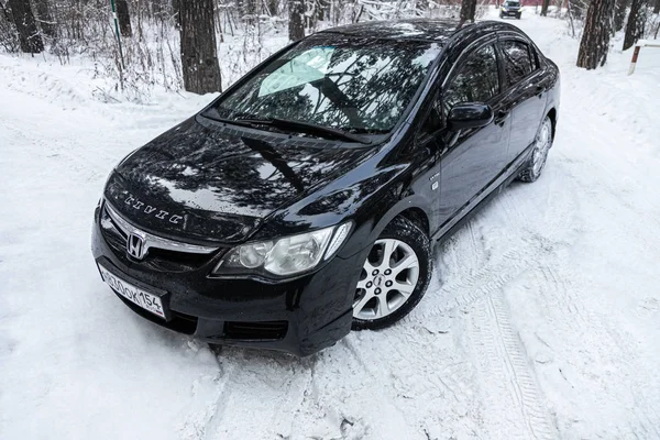 Nowosibirsk, russland 17. Dezember 2019: honda civic — Stockfoto