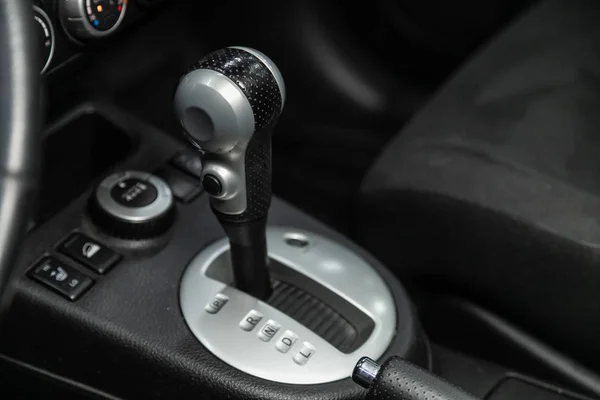 Novosibirsk Russia October 2019 Nissan Trail Close Manual Gearbox Transmission — Stock Photo, Image