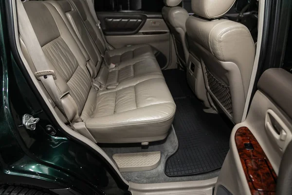 Novosibirsk Russia November 2019 Toyota Land Cruiser 200 Leather Interior — 스톡 사진