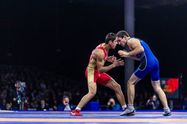 Novosibirsk, Rusya 19 Ocak 2020: Rus Greko-Roma W