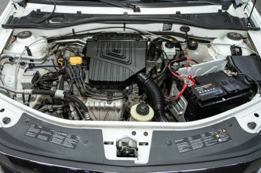 Novosibirsk, Rusya 06 Kasım 2019: Renault Logan 