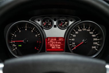 Novosibirsk, Rusya 13 Kasım 2019: Ford Focus ,