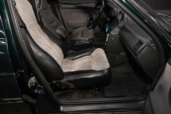 Novosibirsk Rusia Enero 2020 Lada 2110 Interior Del Coche Volante —  Fotos de Stock