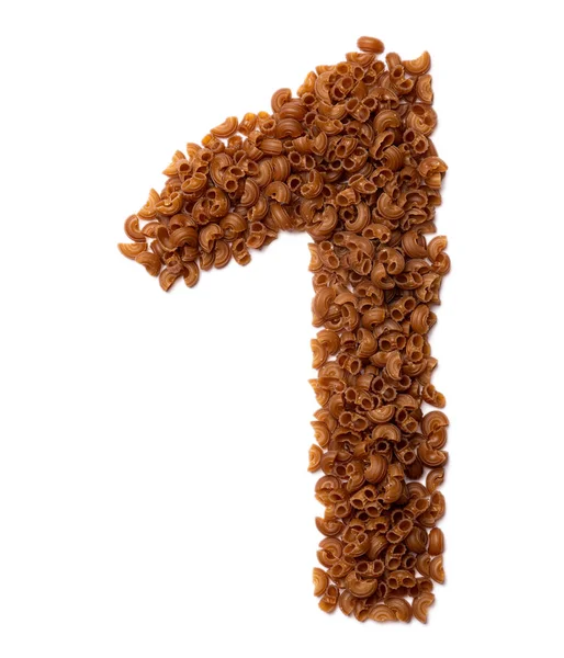 Arabic numeral   from dry pasta — Stock Photo, Image