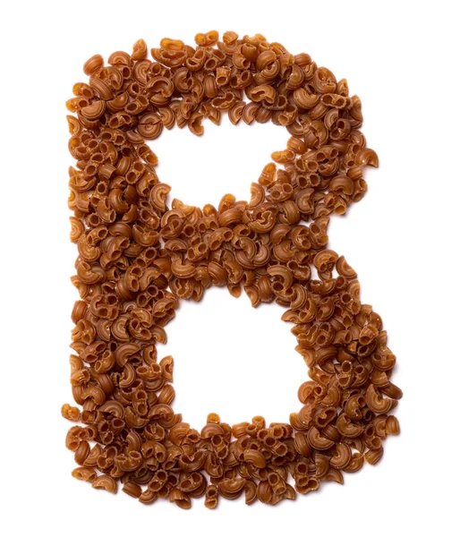 English alphabet from dry pasta — Stock Photo, Image