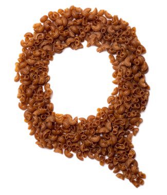 Kuru makarnadan İngiliz alfabesi 