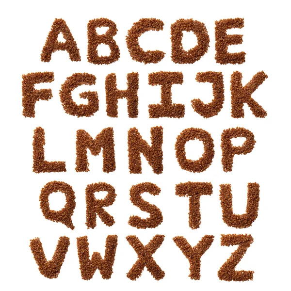 Alphabet anglais des pâtes sèches — Photo