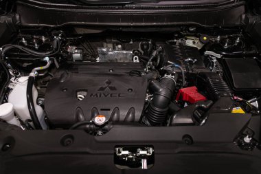 Novosibirsk, Rusya ~ 10 Şubat 2020: Mitsubishu 