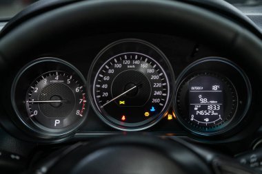 Novosibirsk, Rusya 27 Kasım 2019: Mazda 6