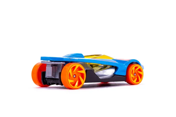 Železo robustní hračky závodní auto — Stock fotografie