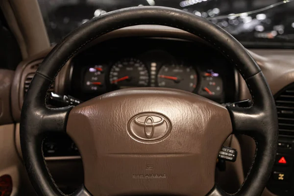 Novossibirsk Russie Décembre 2019 Toyota Land Cruiser 100 Intérieur Voiture — Photo