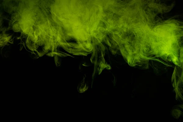 Токсичное Движение Цветного Дыма Абстрактно Черном Фоне Дизайн Огня Фантазия — стоковое фото