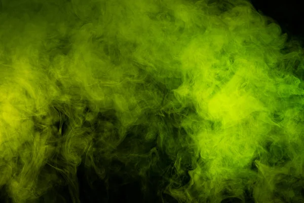 Toxický Pohyb Barevného Kouře Abstraktní Černém Pozadí Požární Design Fantazie — Stock fotografie