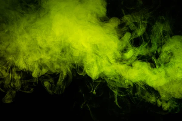 Színes Fényes Zöld Gél Sötét Háttér Mintázata Köd — Stock Fotó