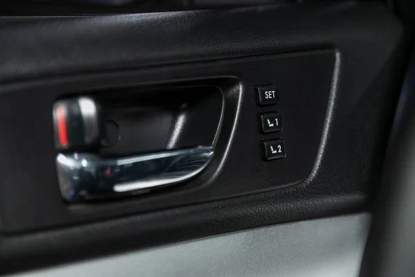 Close Seat Adjustment Buttons Modern Car Interior — Stock Photo, Image
