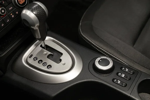 Close View Automatic Gearbox Lever Interior Car Automatic Transmission Gearshift — Stock Photo, Image