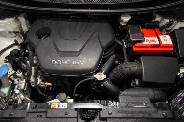 Novosibirsk Rússia Janeiro 2020 Kia Ceed Close Detail Car Engine — Fotografia de Stock
