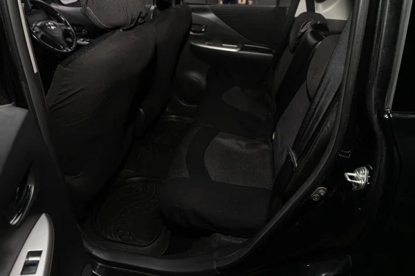 Novosibirsk Russia January 2020 Toyota Ractis Rear Seat Passengers Black — Stock Photo, Image