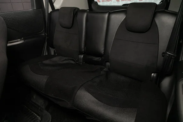 Novosibirsk Russia January 2020 Toyota Ractis Close Black Rear Seats — Stock Photo, Image