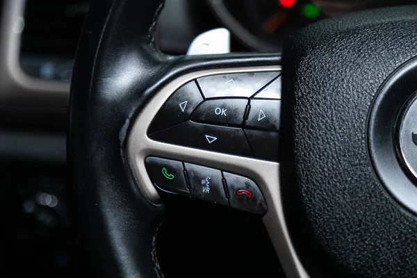 Novosibirsk Ρωσία March 2020 Jeep Grand Cherokee Car Controller Steerling — Φωτογραφία Αρχείου