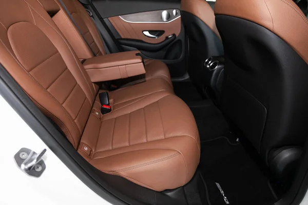 Novosibirsk Russia March 2020 Mercedes Benz Glc Class Rear Seat — Stock Photo, Image