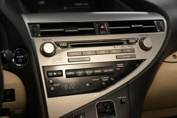 Novosibirsk Russia January 2020 Lexus 350 Audio Stereo System Climat — Stock Photo, Image