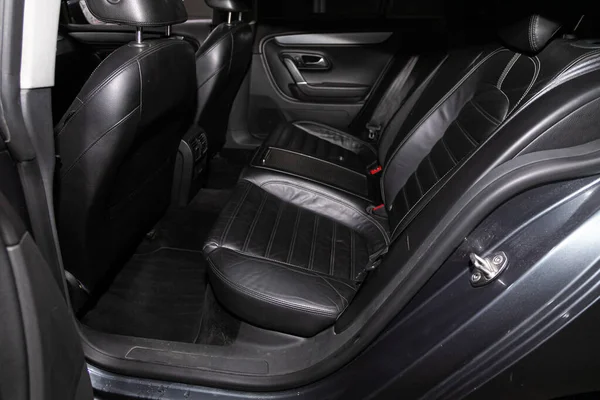 Novosibirsk Russia February 2020 Volkswagen Passat Leather Interior Design Car — Stock Photo, Image