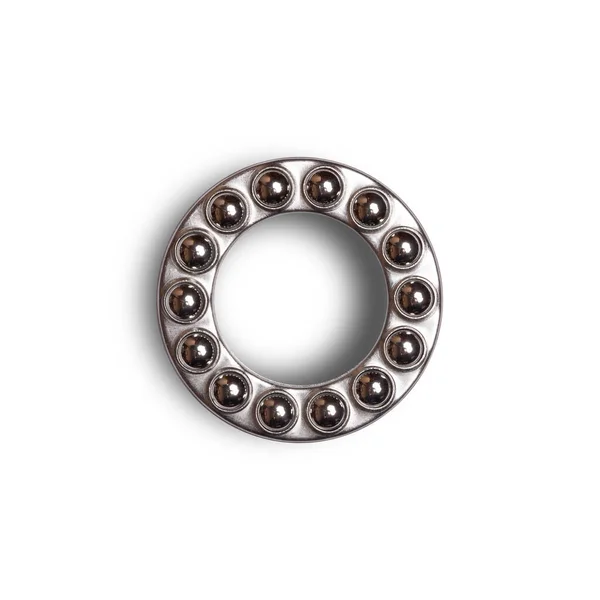 Close Roller Bearing White Background Isolated Top View Part Car — Stock Photo, Image