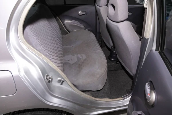 노보시비르스크 2020 Nissan March Textile Internal Design Car Passenger Seats — 스톡 사진