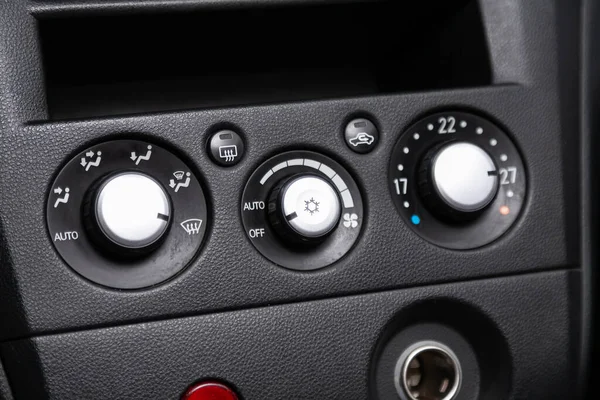 Close Car Panel Air Conditioning Button Car — Stock Photo, Image