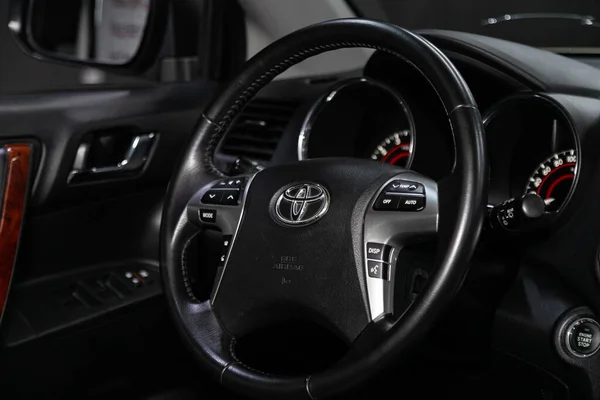 Novosibirsk Ρωσία Φεβρουαρίου 2020 Toyota Highlander Κοντινό Πλάνο Του Ταμπλό — Φωτογραφία Αρχείου