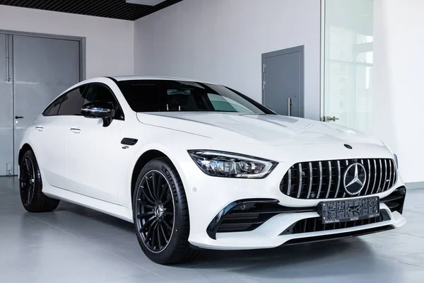 노보시비르스크 러시아 2020 메르세데스 Amg Front View 배경에 주차장에 새로운 — 스톡 사진