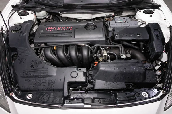 Novosibirsk Rússia Abril 2020 Toyota Celica Close Detail Car Engine — Fotografia de Stock
