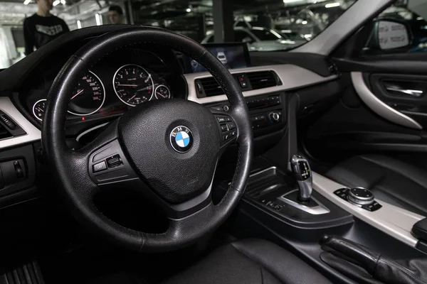 Novosibirsk Rusland April 2020 Bmw Serie Close Van Het Dashboard — Stockfoto