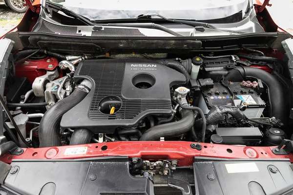 Novosibirsk Russia May 2020 Nissan Juke Close Detail Car Engine — Stock Photo, Image