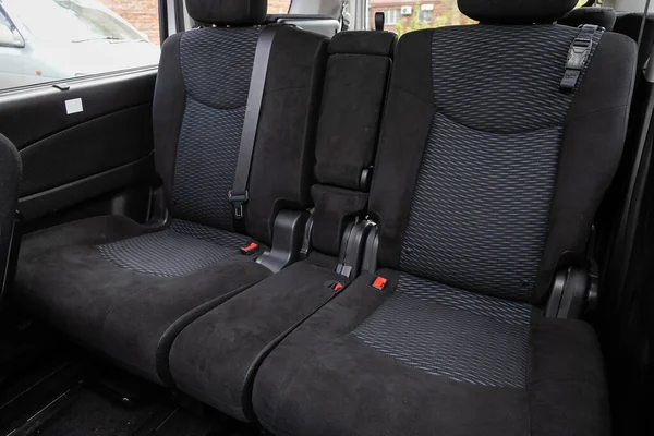 Novosibirsk Russia May 2020 Nissan Serena 黑色纺织品乘客后座 里面的舒适车 — 图库照片