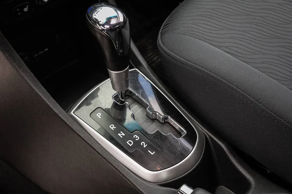 Novosibirsk Russia May 2020 Hyundai Solaris Close View Automatic Gearbox — 图库照片