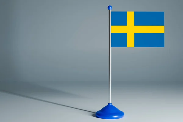 Καθιστώντας Ρεαλιστική Εθνική Σημαία Της Σουηδίας — Φωτογραφία Αρχείου