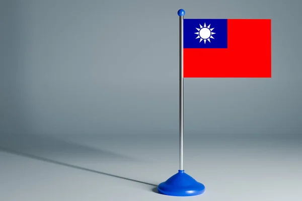 Реалистичный Национальный Флаг Тайвы — стоковое фото