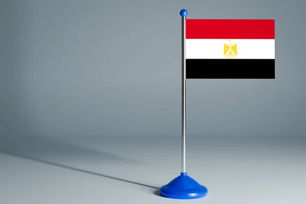 Weergave Van Realistische Nationale Vlag Van Egyp — Stockfoto