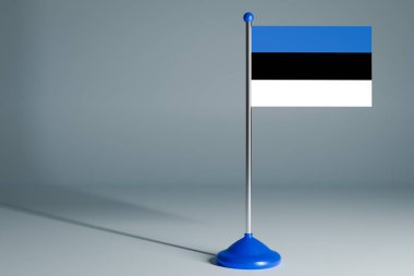 Estoni 'nin 3D gerçekçi ulusal bayrağı